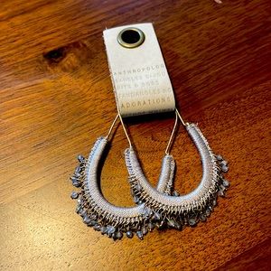 Anthropologie beaded hoop earrings